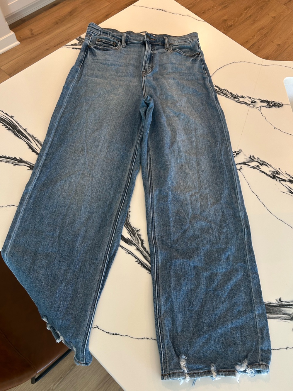 Hidden Jeans High Rise Wide Leg Distressed Hem 29